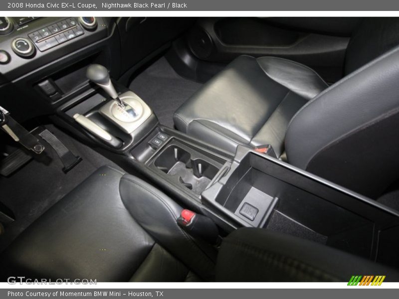 Nighthawk Black Pearl / Black 2008 Honda Civic EX-L Coupe