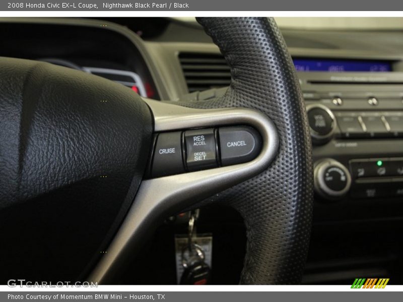 Nighthawk Black Pearl / Black 2008 Honda Civic EX-L Coupe