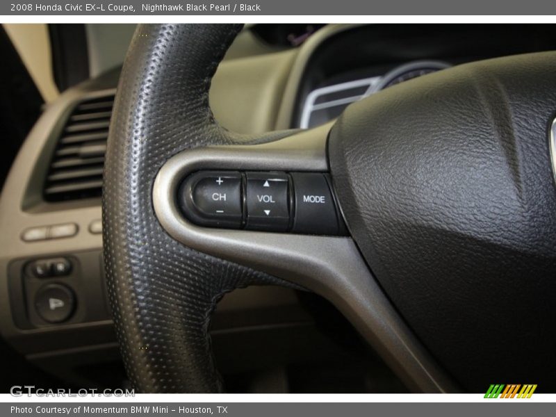 Nighthawk Black Pearl / Black 2008 Honda Civic EX-L Coupe