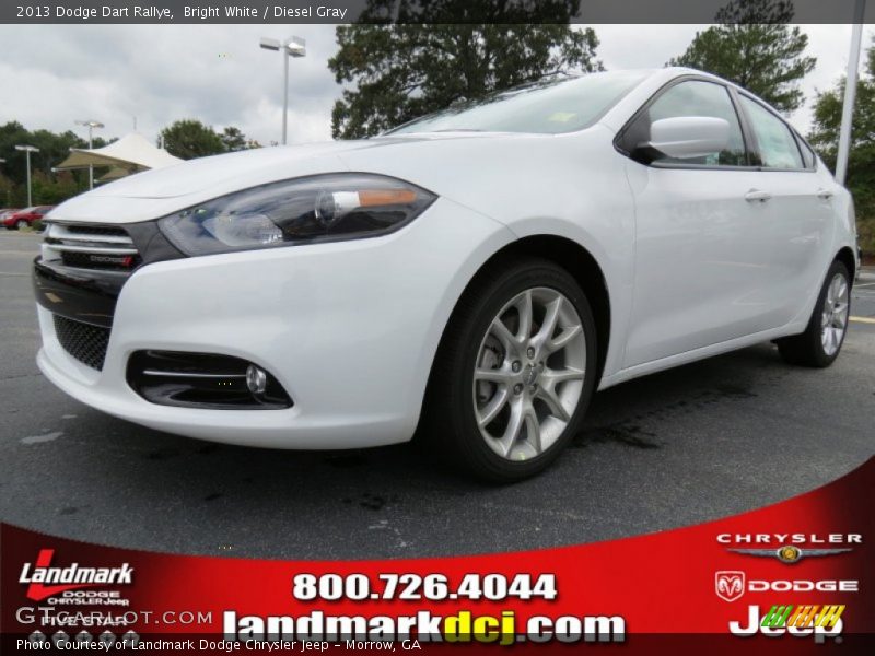 Bright White / Diesel Gray 2013 Dodge Dart Rallye