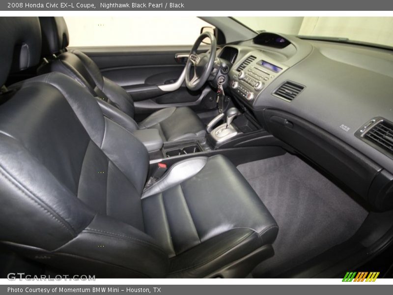 Nighthawk Black Pearl / Black 2008 Honda Civic EX-L Coupe
