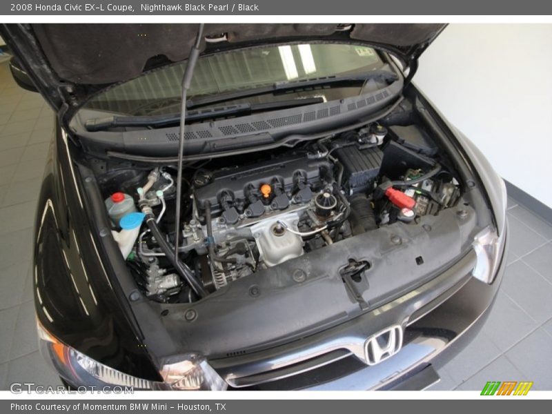 Nighthawk Black Pearl / Black 2008 Honda Civic EX-L Coupe