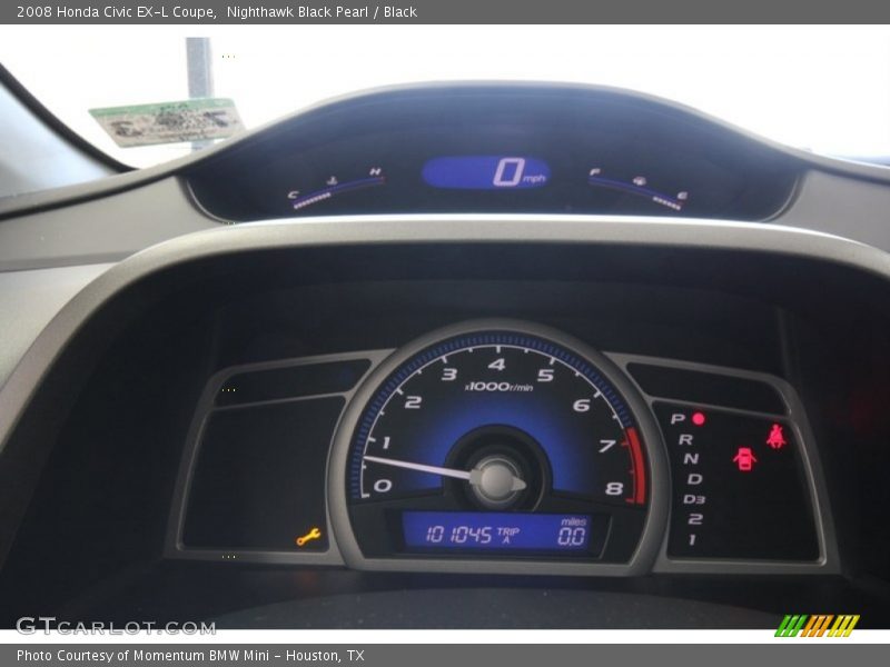 Nighthawk Black Pearl / Black 2008 Honda Civic EX-L Coupe