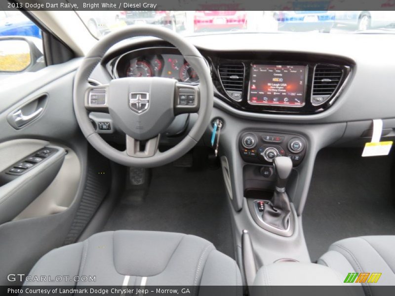 Bright White / Diesel Gray 2013 Dodge Dart Rallye