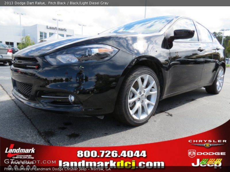 Pitch Black / Black/Light Diesel Gray 2013 Dodge Dart Rallye
