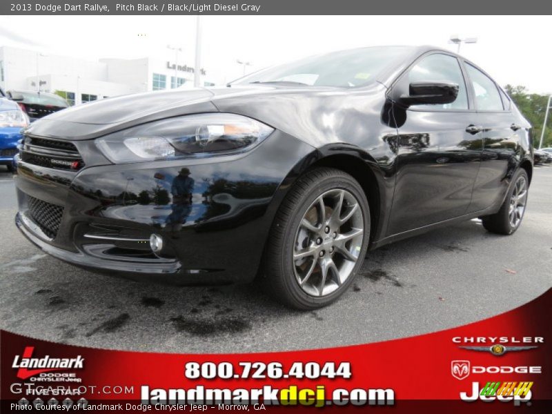 Pitch Black / Black/Light Diesel Gray 2013 Dodge Dart Rallye