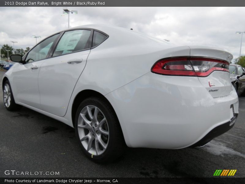 Bright White / Black/Ruby Red 2013 Dodge Dart Rallye