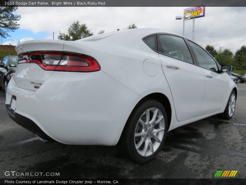 Bright White / Black/Ruby Red 2013 Dodge Dart Rallye