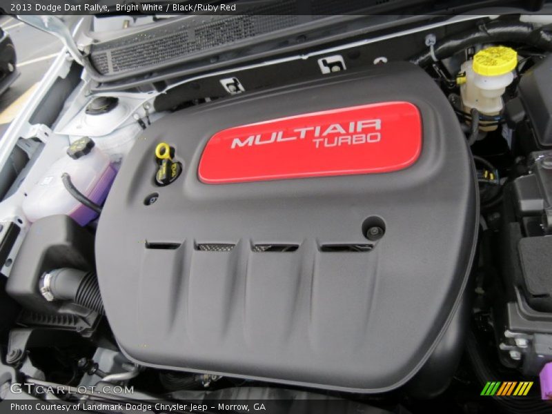 Bright White / Black/Ruby Red 2013 Dodge Dart Rallye