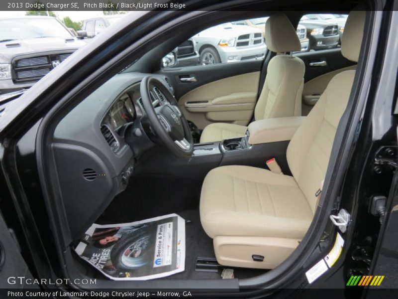 Pitch Black / Black/Light Frost Beige 2013 Dodge Charger SE