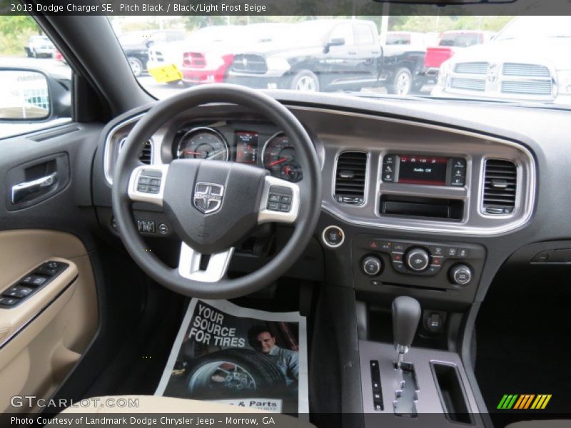 Pitch Black / Black/Light Frost Beige 2013 Dodge Charger SE