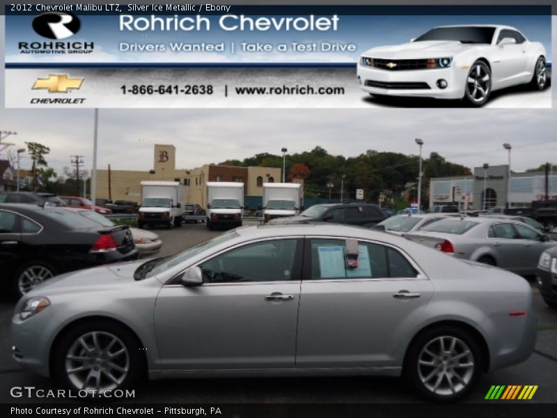 Silver Ice Metallic / Ebony 2012 Chevrolet Malibu LTZ