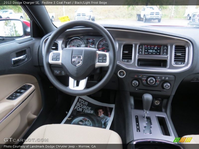 Redline 3 Coat Pearl / Black/Light Frost Beige 2013 Dodge Charger SE