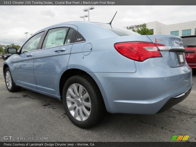 Crystal Blue Pearl / Black/Light Frost Beige 2013 Chrysler 200 Touring Sedan