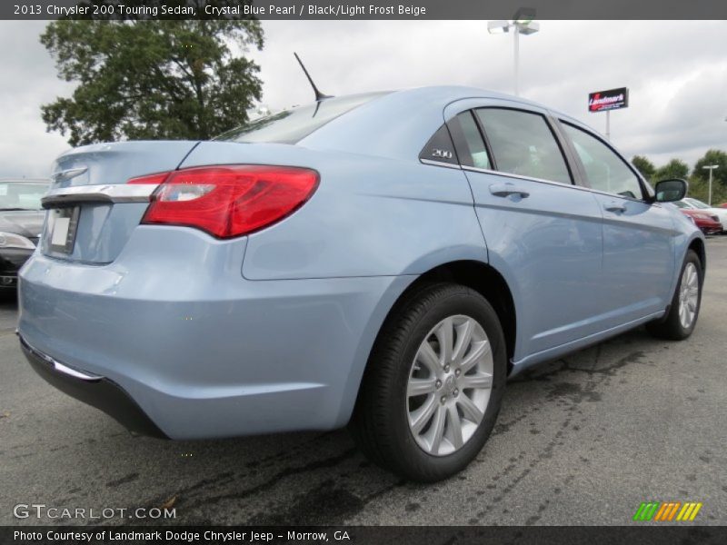 Crystal Blue Pearl / Black/Light Frost Beige 2013 Chrysler 200 Touring Sedan