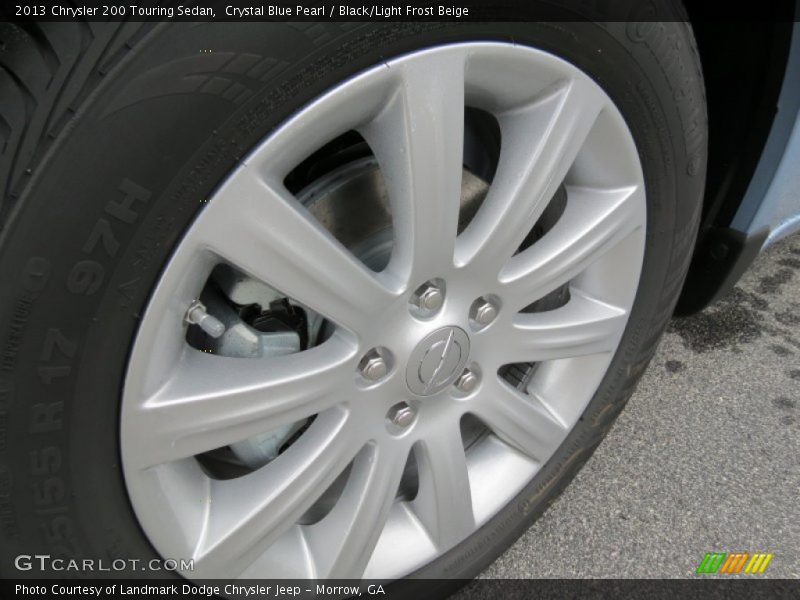 Crystal Blue Pearl / Black/Light Frost Beige 2013 Chrysler 200 Touring Sedan