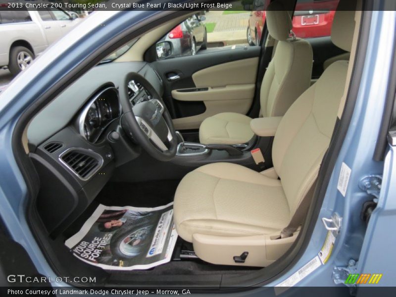 Crystal Blue Pearl / Black/Light Frost Beige 2013 Chrysler 200 Touring Sedan