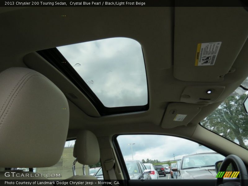 Crystal Blue Pearl / Black/Light Frost Beige 2013 Chrysler 200 Touring Sedan