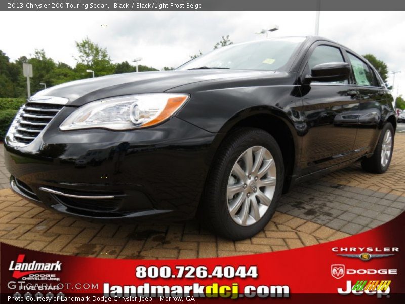 Black / Black/Light Frost Beige 2013 Chrysler 200 Touring Sedan