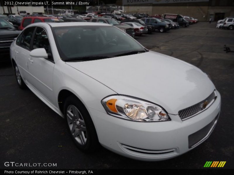 Summit White / Ebony 2012 Chevrolet Impala LT