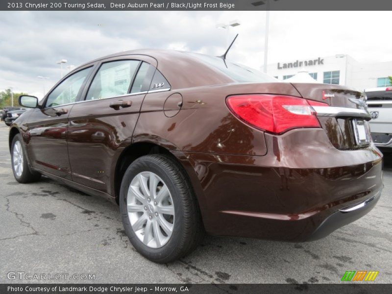 Deep Auburn Pearl / Black/Light Frost Beige 2013 Chrysler 200 Touring Sedan