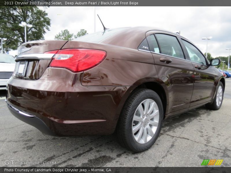 Deep Auburn Pearl / Black/Light Frost Beige 2013 Chrysler 200 Touring Sedan