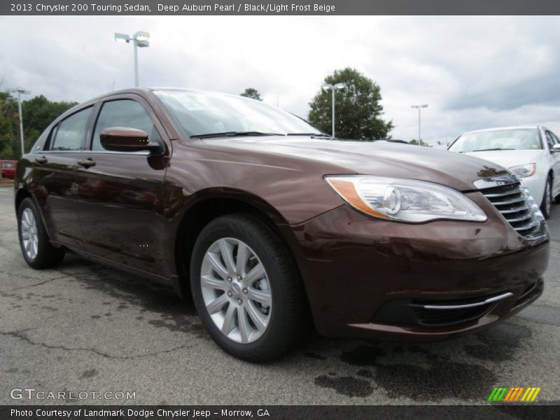 Deep Auburn Pearl / Black/Light Frost Beige 2013 Chrysler 200 Touring Sedan