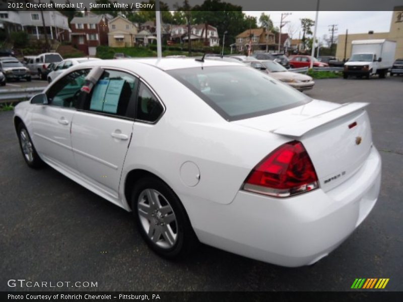 Summit White / Ebony 2012 Chevrolet Impala LT