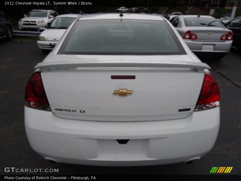 Summit White / Ebony 2012 Chevrolet Impala LT