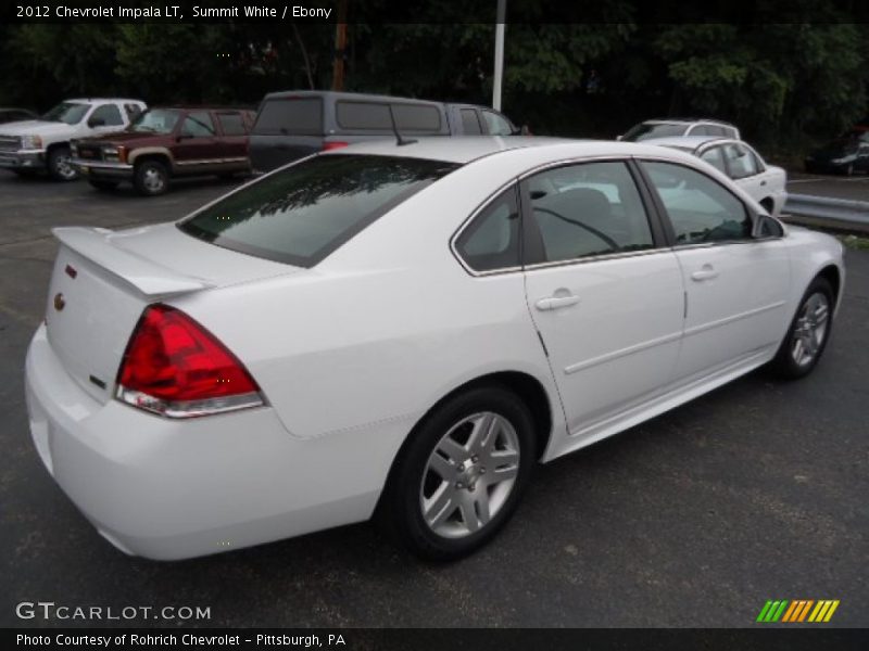 Summit White / Ebony 2012 Chevrolet Impala LT