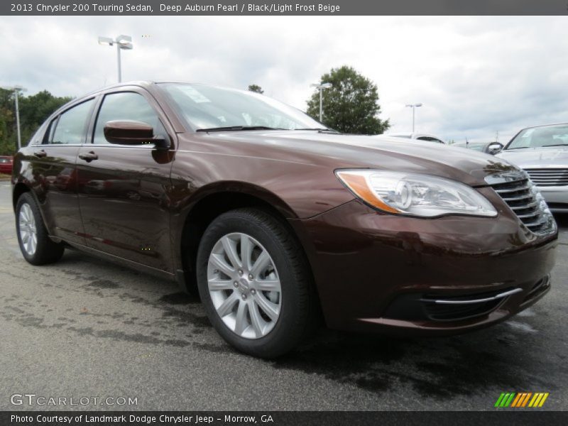 Deep Auburn Pearl / Black/Light Frost Beige 2013 Chrysler 200 Touring Sedan