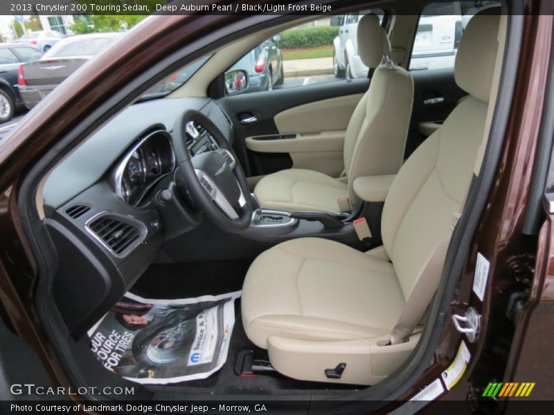 Deep Auburn Pearl / Black/Light Frost Beige 2013 Chrysler 200 Touring Sedan