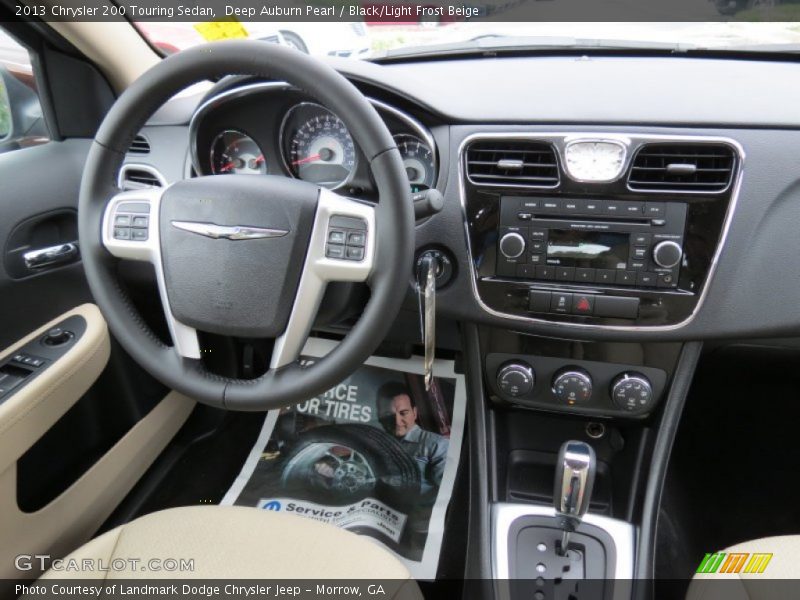 Deep Auburn Pearl / Black/Light Frost Beige 2013 Chrysler 200 Touring Sedan