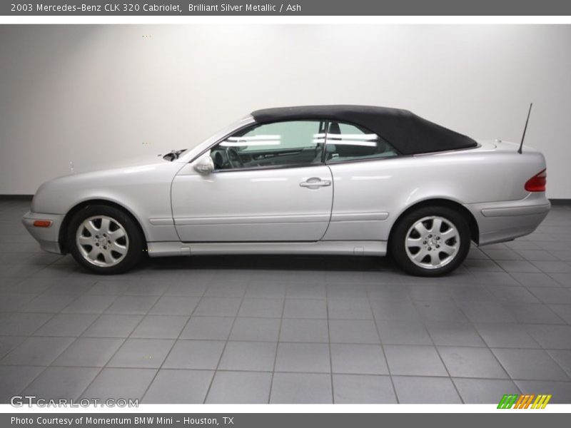 Brilliant Silver Metallic / Ash 2003 Mercedes-Benz CLK 320 Cabriolet