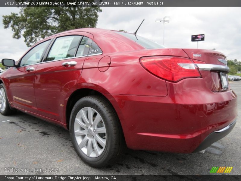 Deep Cherry Red Crystal Pearl / Black/Light Frost Beige 2013 Chrysler 200 Limited Sedan