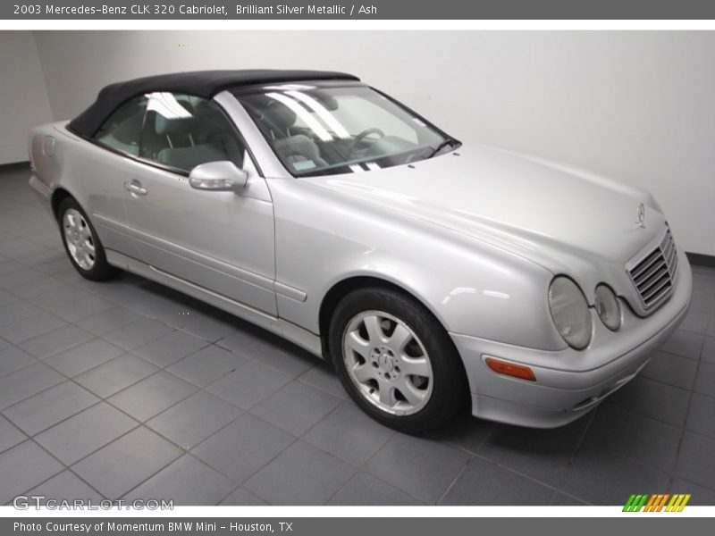 Brilliant Silver Metallic / Ash 2003 Mercedes-Benz CLK 320 Cabriolet