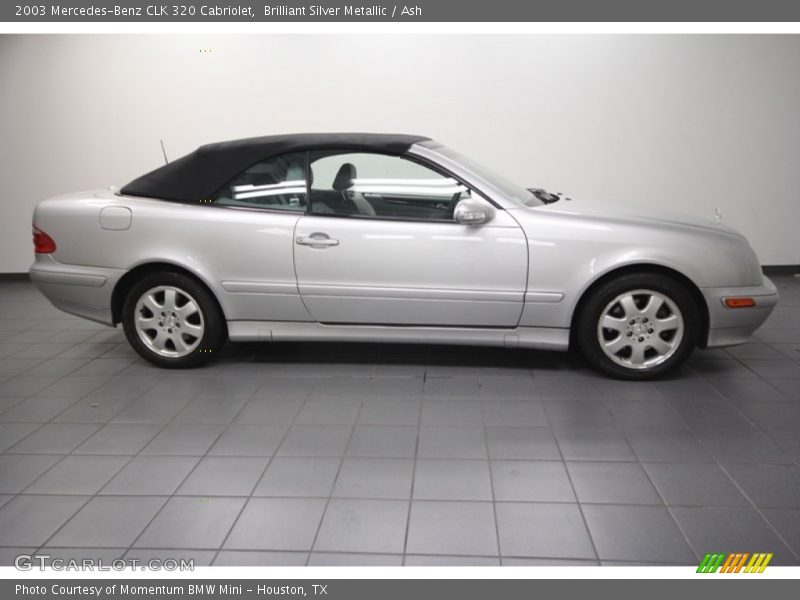 Brilliant Silver Metallic / Ash 2003 Mercedes-Benz CLK 320 Cabriolet