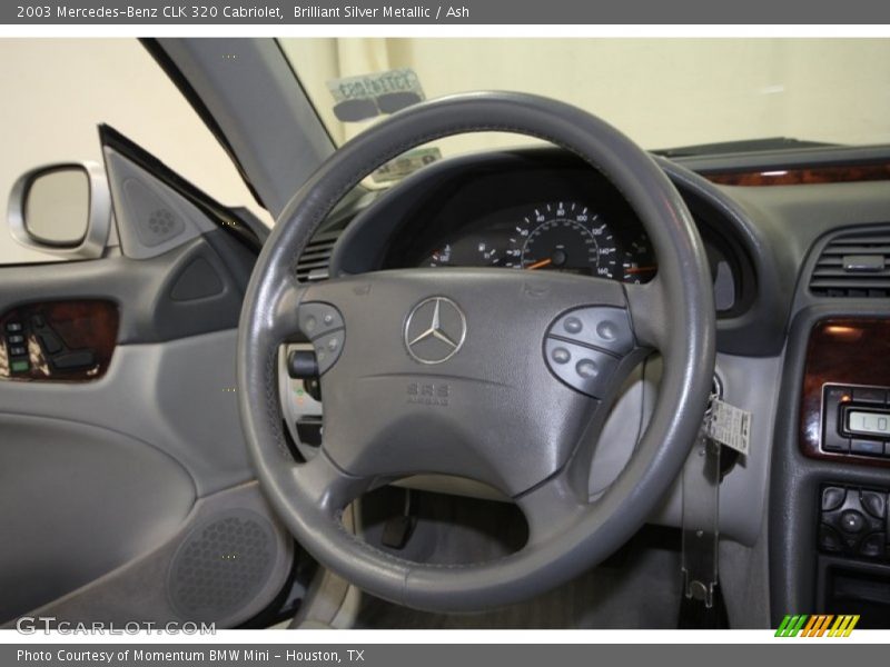 Brilliant Silver Metallic / Ash 2003 Mercedes-Benz CLK 320 Cabriolet