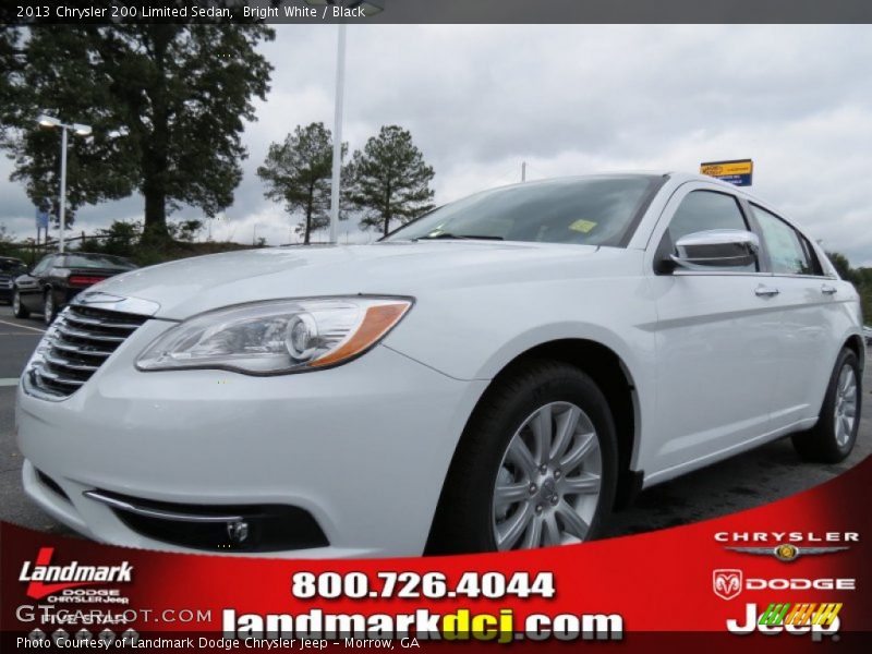 Bright White / Black 2013 Chrysler 200 Limited Sedan