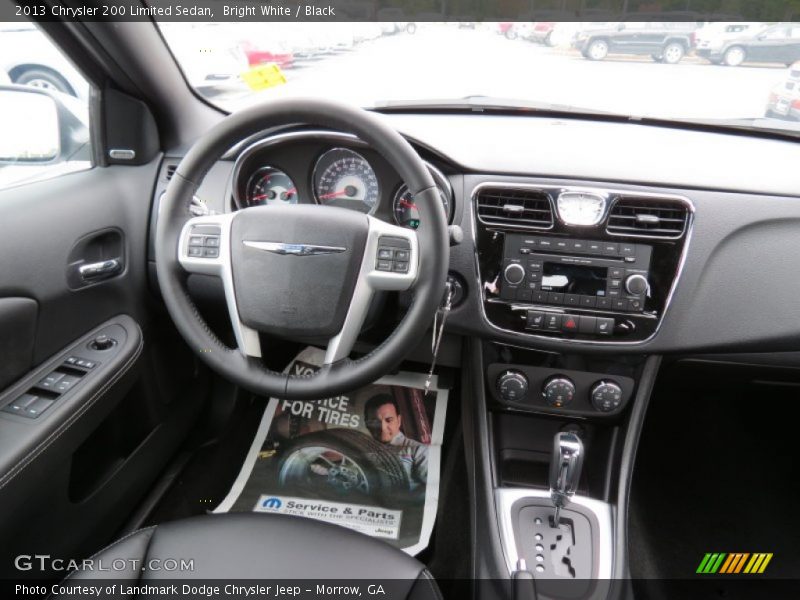 Bright White / Black 2013 Chrysler 200 Limited Sedan
