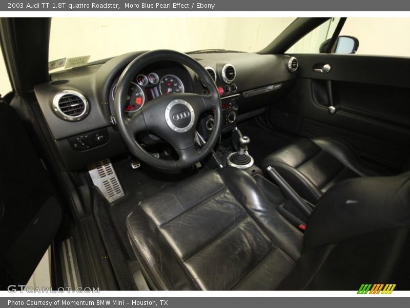 Ebony Interior - 2003 TT 1.8T quattro Roadster 
