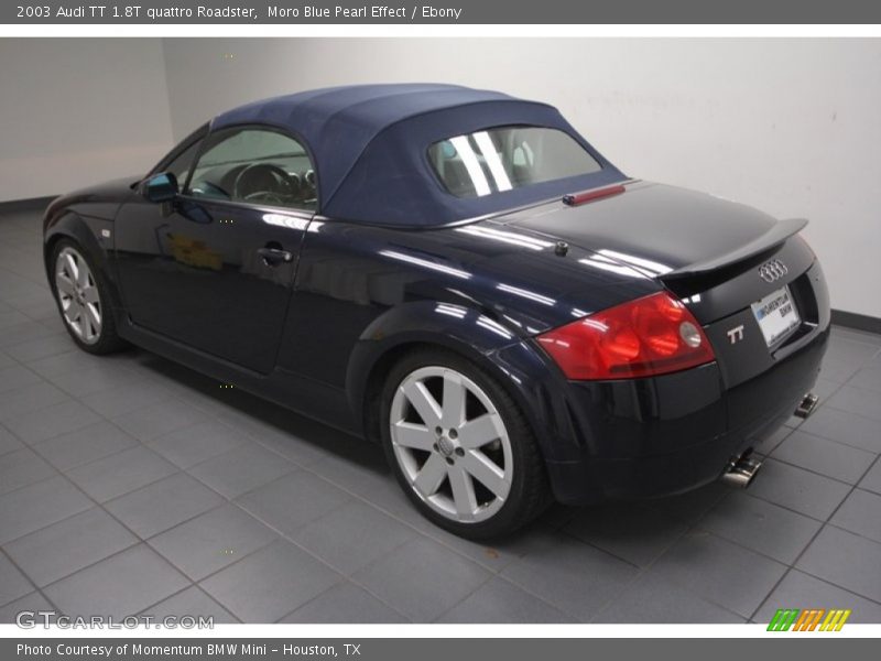 Moro Blue Pearl Effect / Ebony 2003 Audi TT 1.8T quattro Roadster