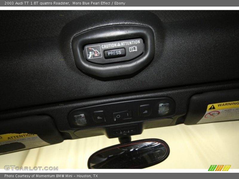 Controls of 2003 TT 1.8T quattro Roadster