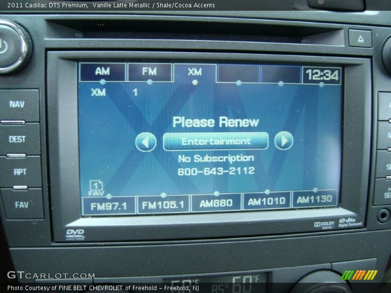 Vanille Latte Metallic / Shale/Cocoa Accents 2011 Cadillac DTS Premium