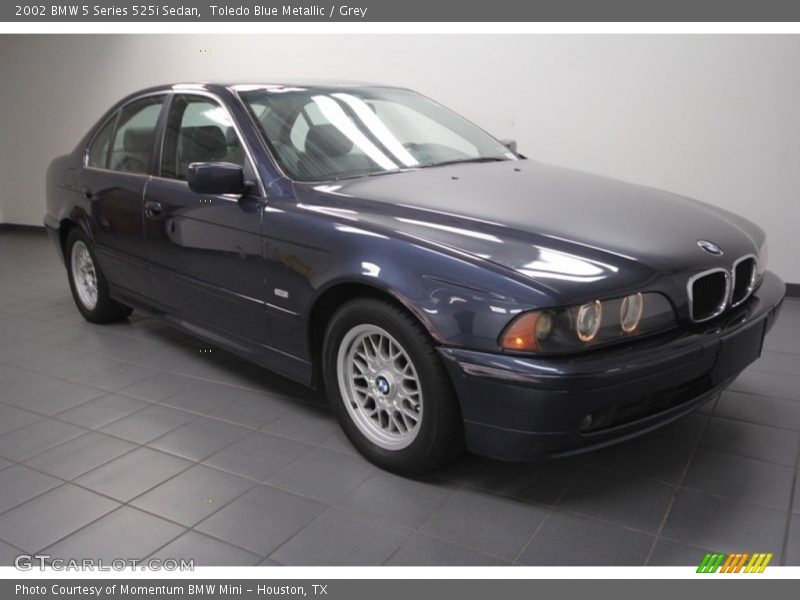 Toledo Blue Metallic / Grey 2002 BMW 5 Series 525i Sedan