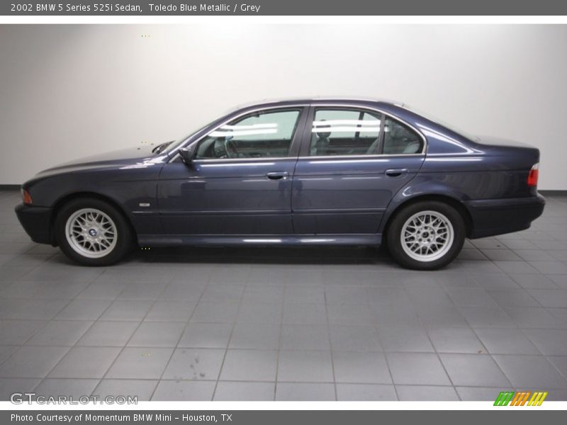Toledo Blue Metallic / Grey 2002 BMW 5 Series 525i Sedan