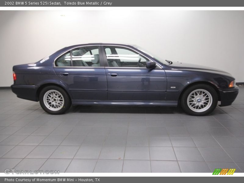 Toledo Blue Metallic / Grey 2002 BMW 5 Series 525i Sedan