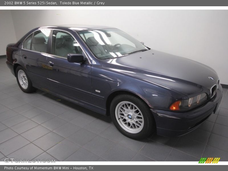 Toledo Blue Metallic / Grey 2002 BMW 5 Series 525i Sedan