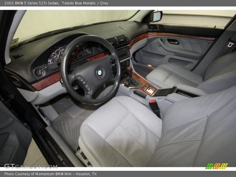 Toledo Blue Metallic / Grey 2002 BMW 5 Series 525i Sedan