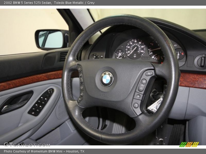 Toledo Blue Metallic / Grey 2002 BMW 5 Series 525i Sedan